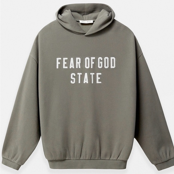 Fear of God Other - Fear of God 90's Fleece Hoodie for Men in the color MOSS